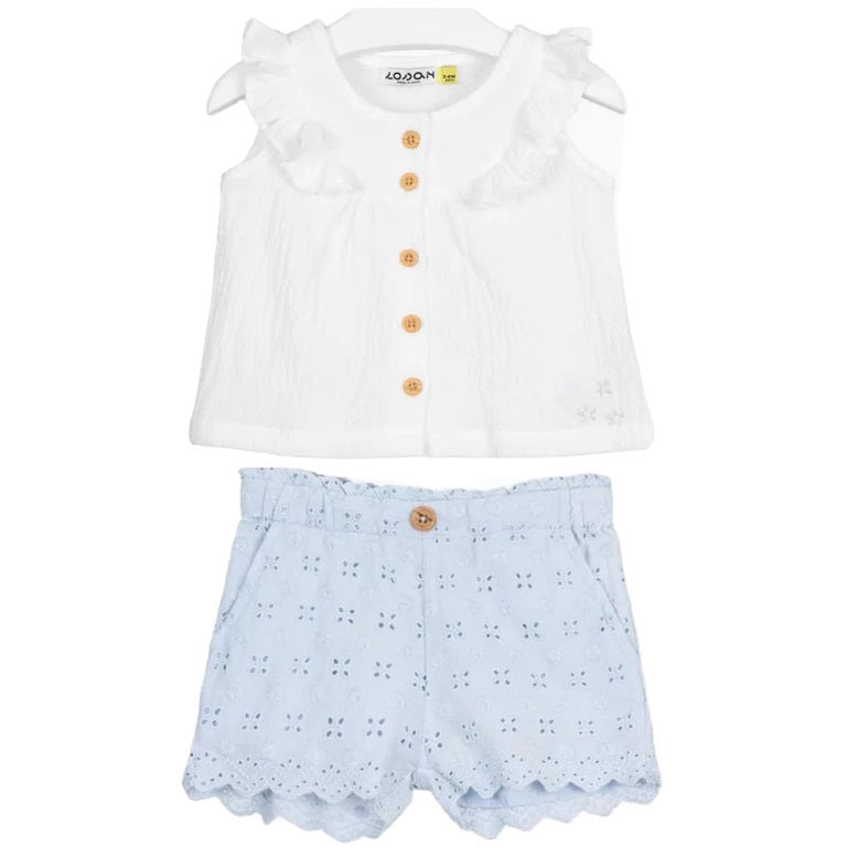 Cjto Short Beba Ropa de Bebe Losan 318-3000AL(3-6M-18-2)