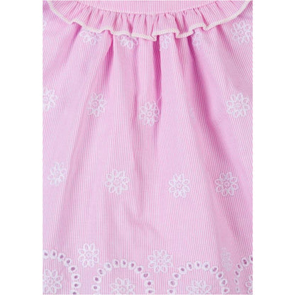 Vestido con bordados de flores bebe  01W-7005