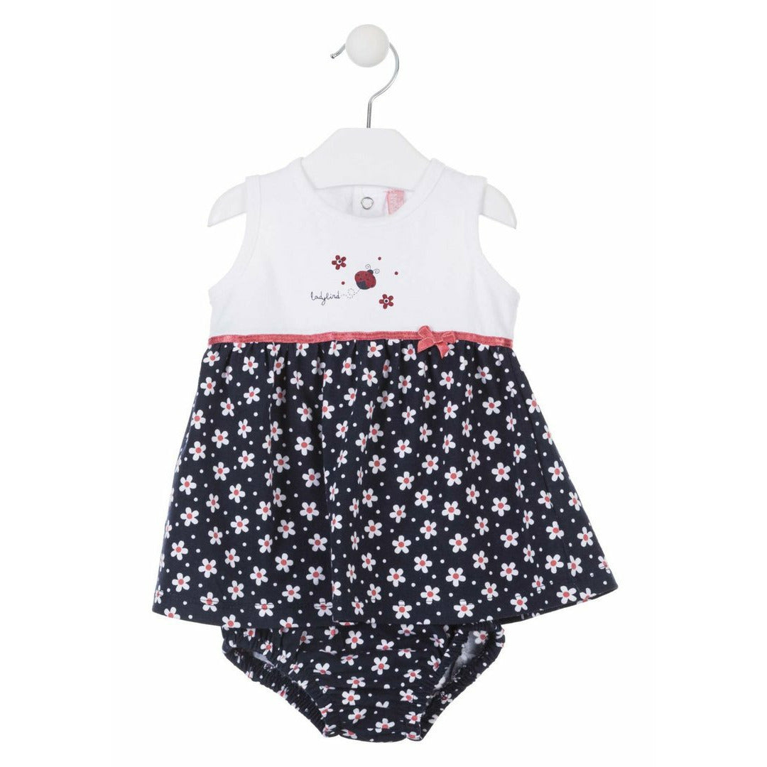 Vestido falda estampada flores bebe  01W-7022